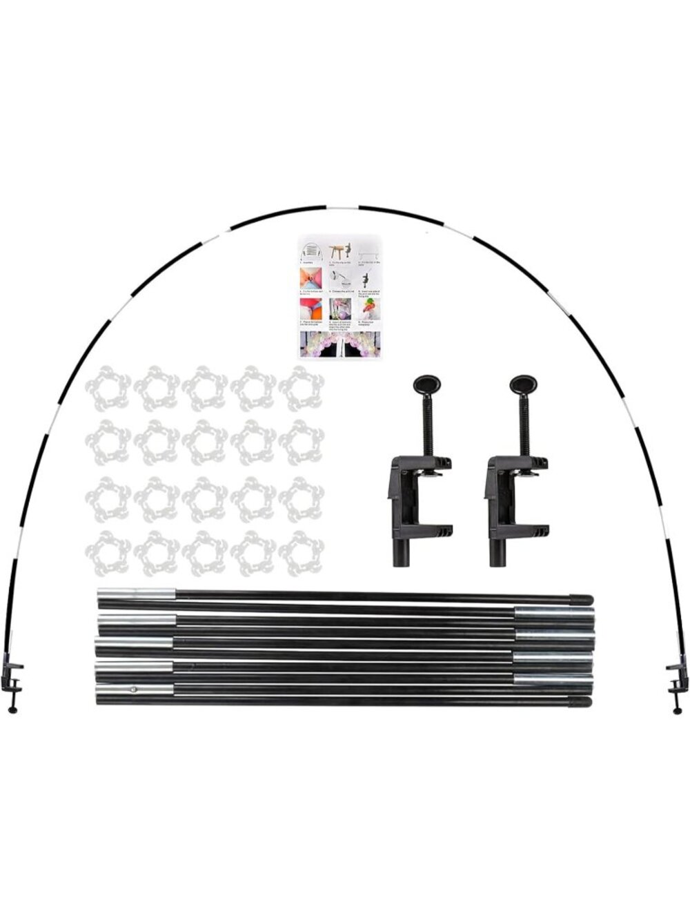 New 13ft Table Balloon Arch Stand Frame for Party Decorations,Black
